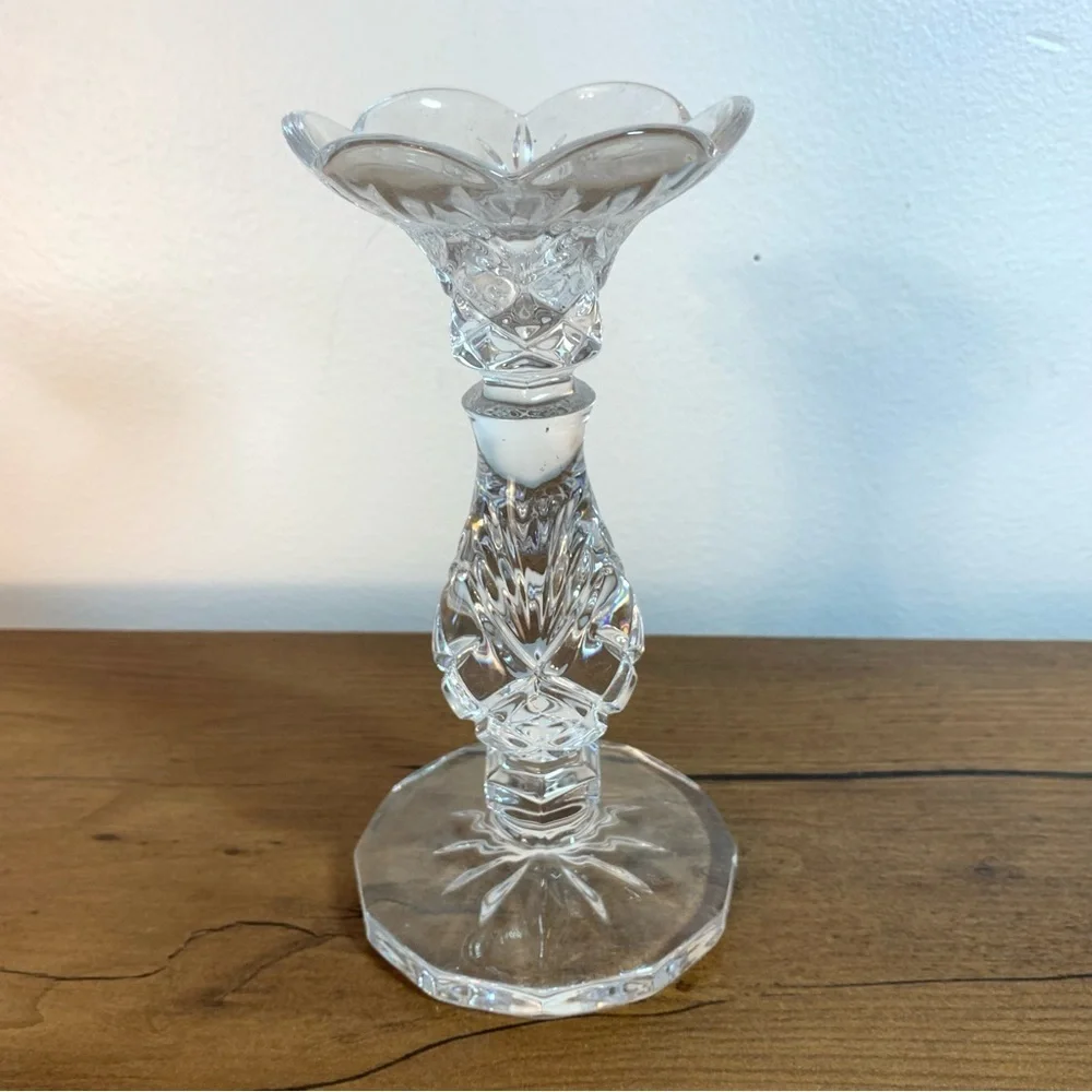 Noritake HAMPTON HALL Full Lead Crystal 7” Candlestick Holder West Germany